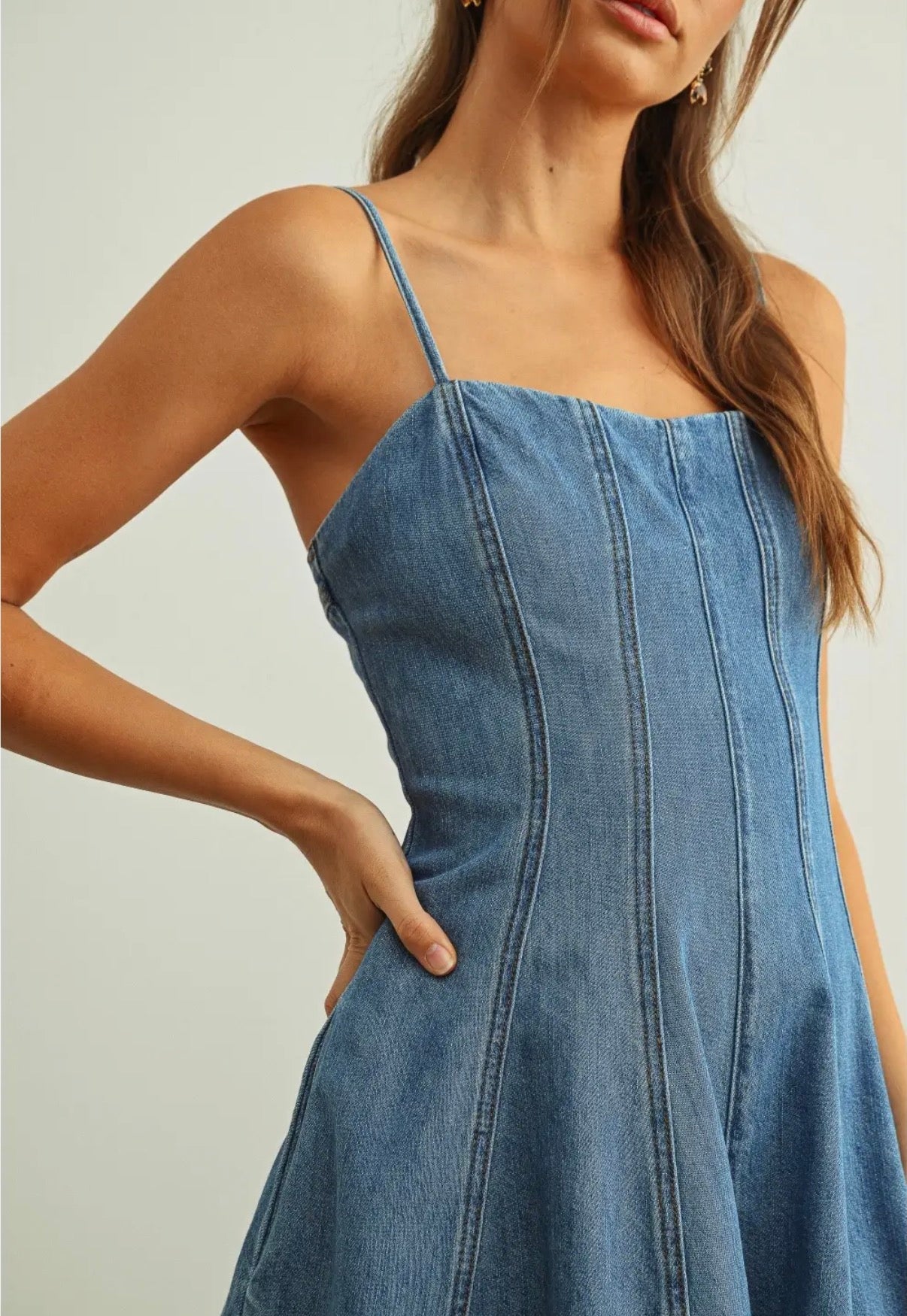 Washed Denim Romper