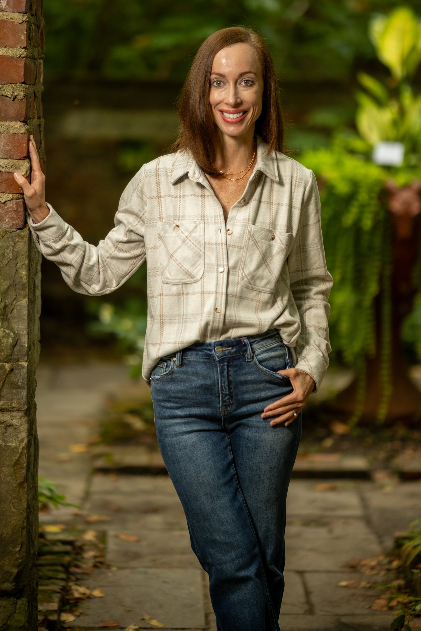 Plaid Flannel Button-Up Shirt