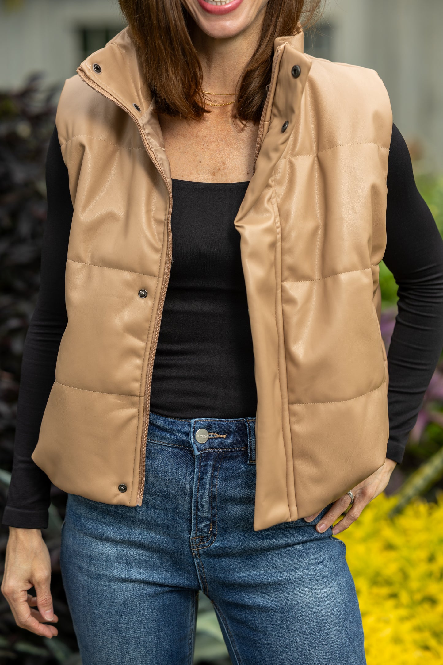 Tan Leather Vest