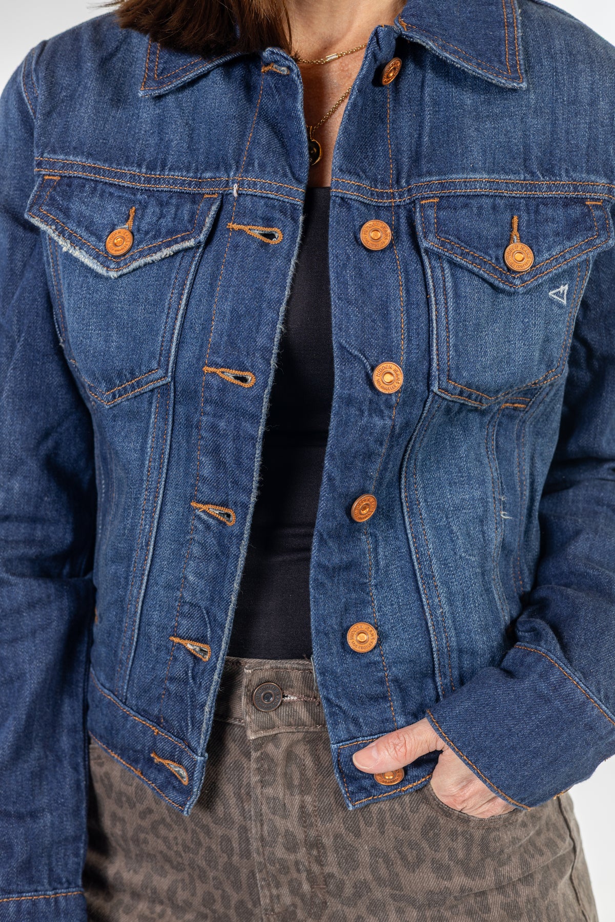 Dark Wash Classic Fitted Trucker Jacket