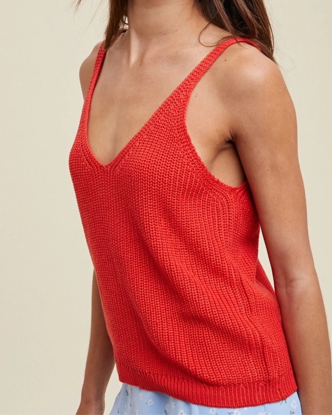 Cherry V-Neck Tank