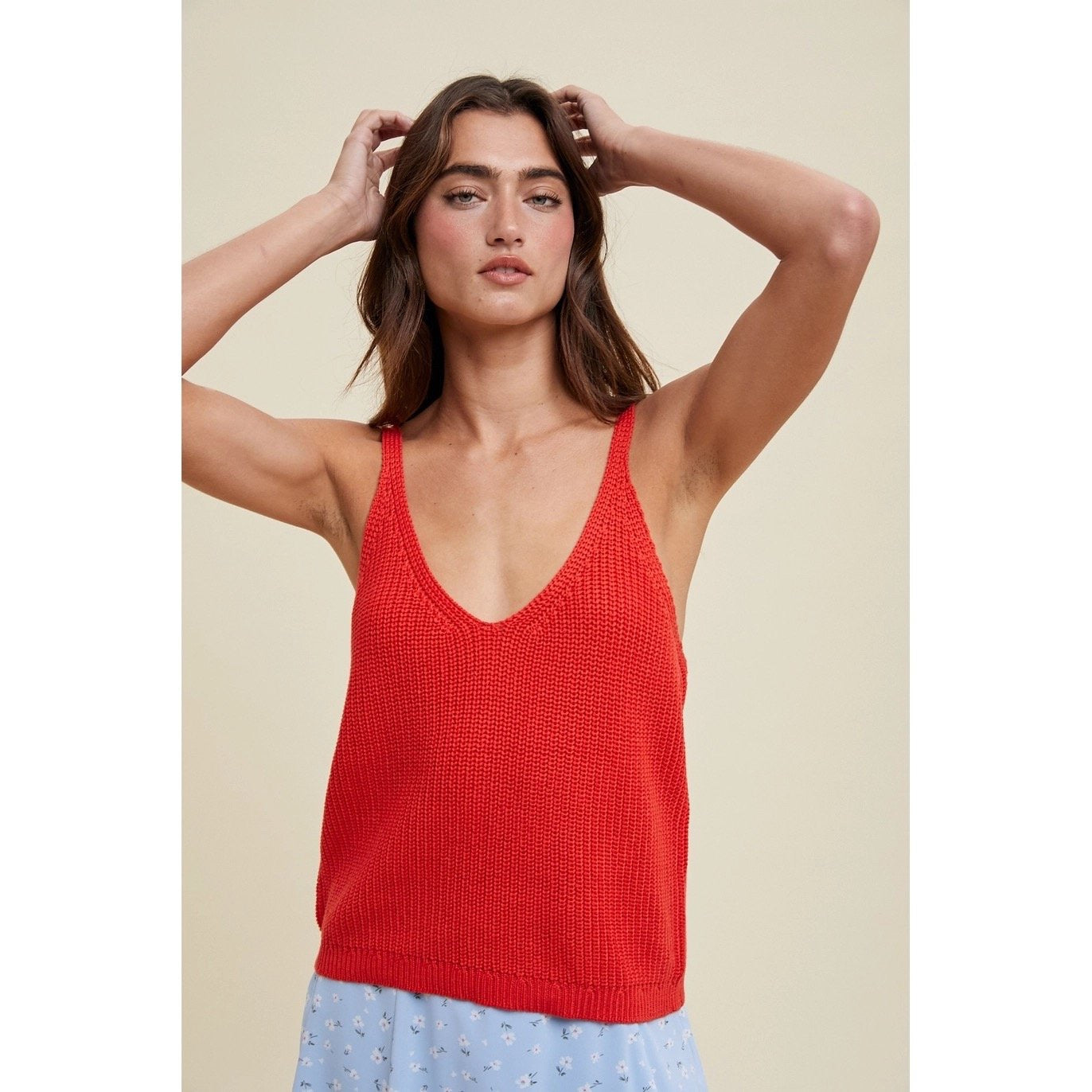 Cherry V-Neck Tank