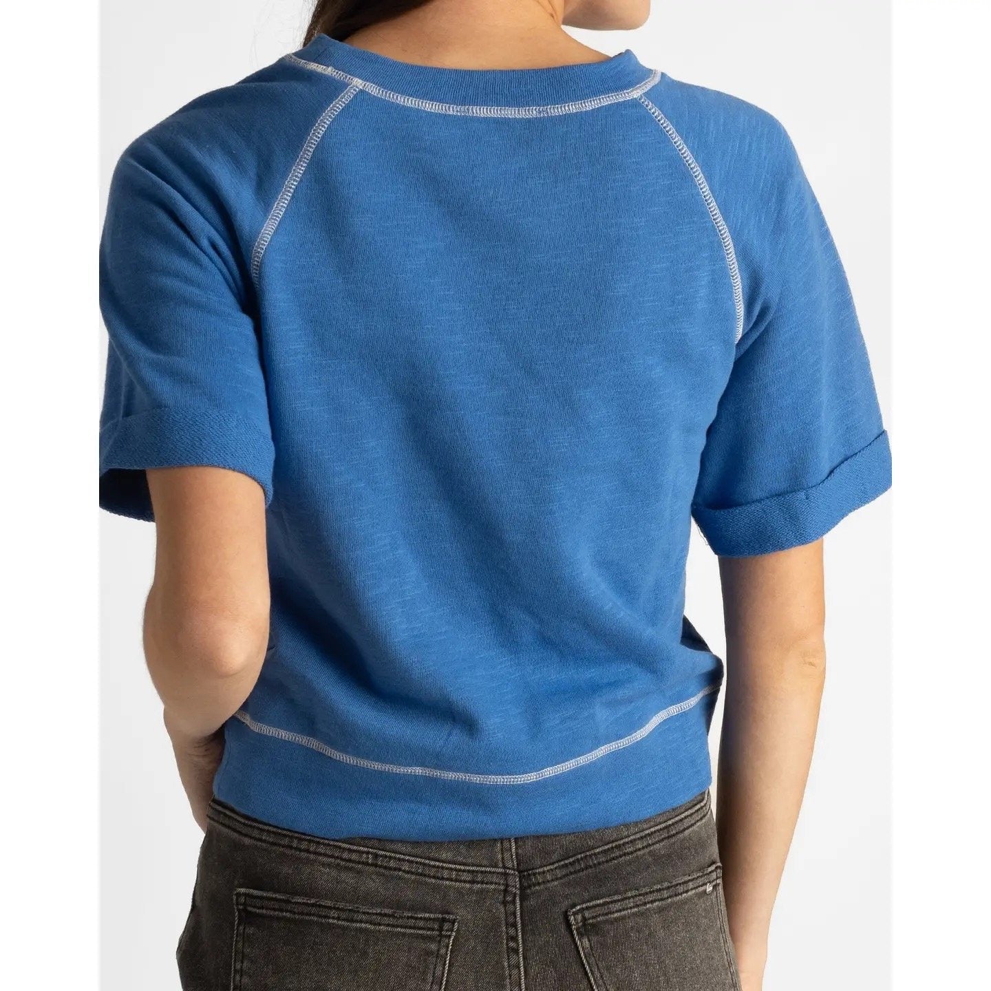 Blue Vintage Team Top - French Terry