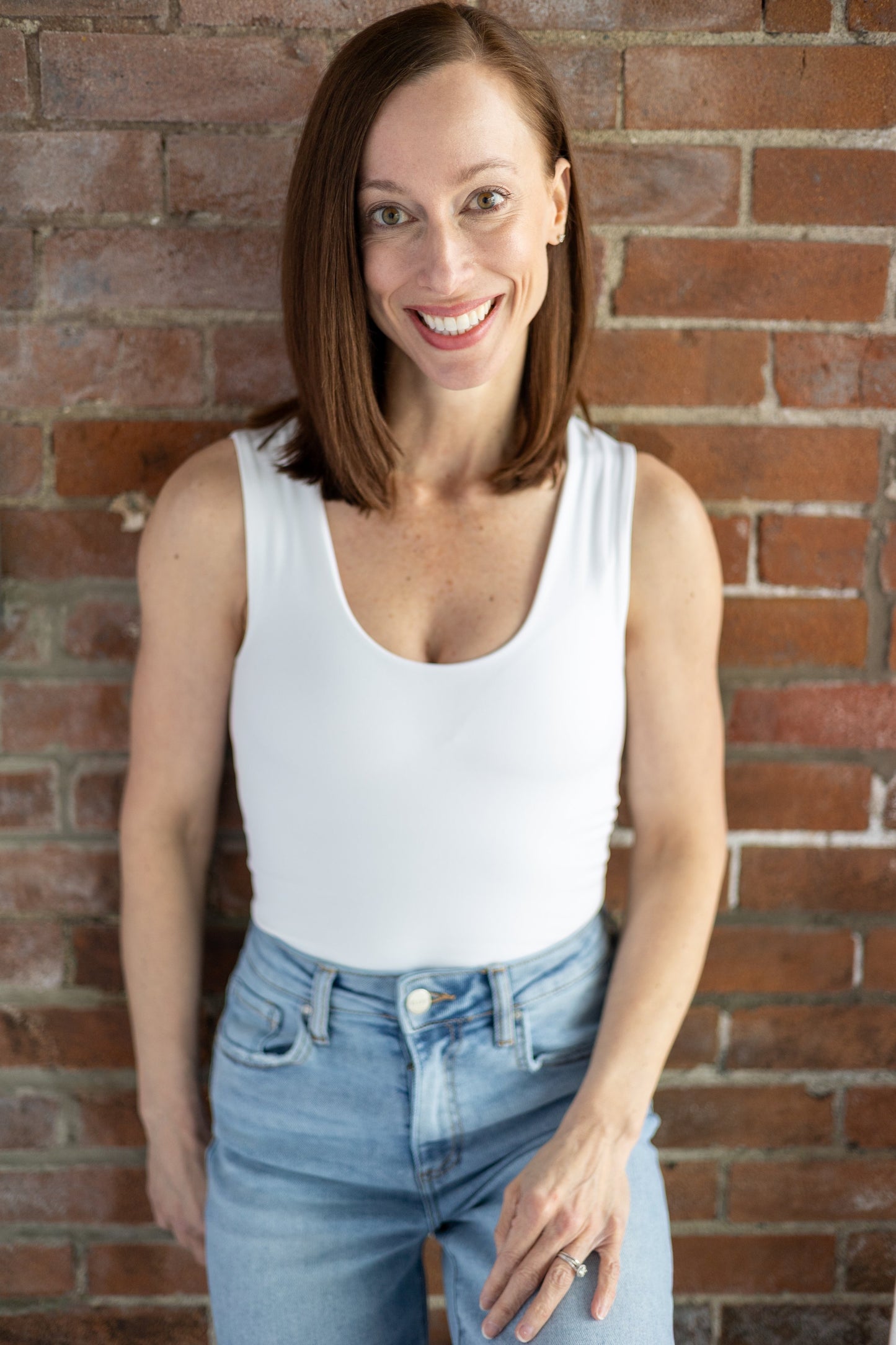 White Double Layered Seamless Top