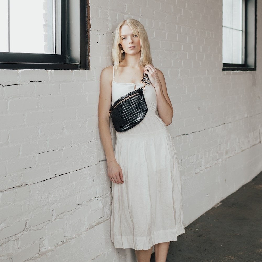 Black Westlyn Woven Bum Bag
