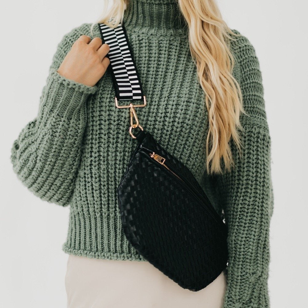 Black Westlyn Woven Bum Bag