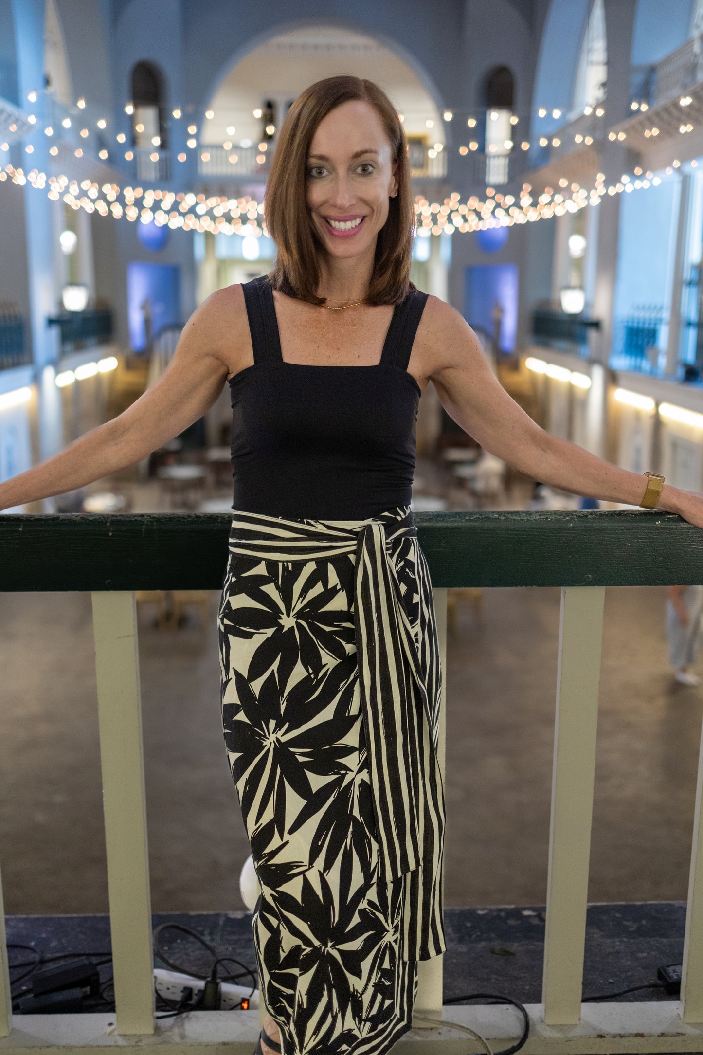 Maya Floral Print Linen Wrap Skirt