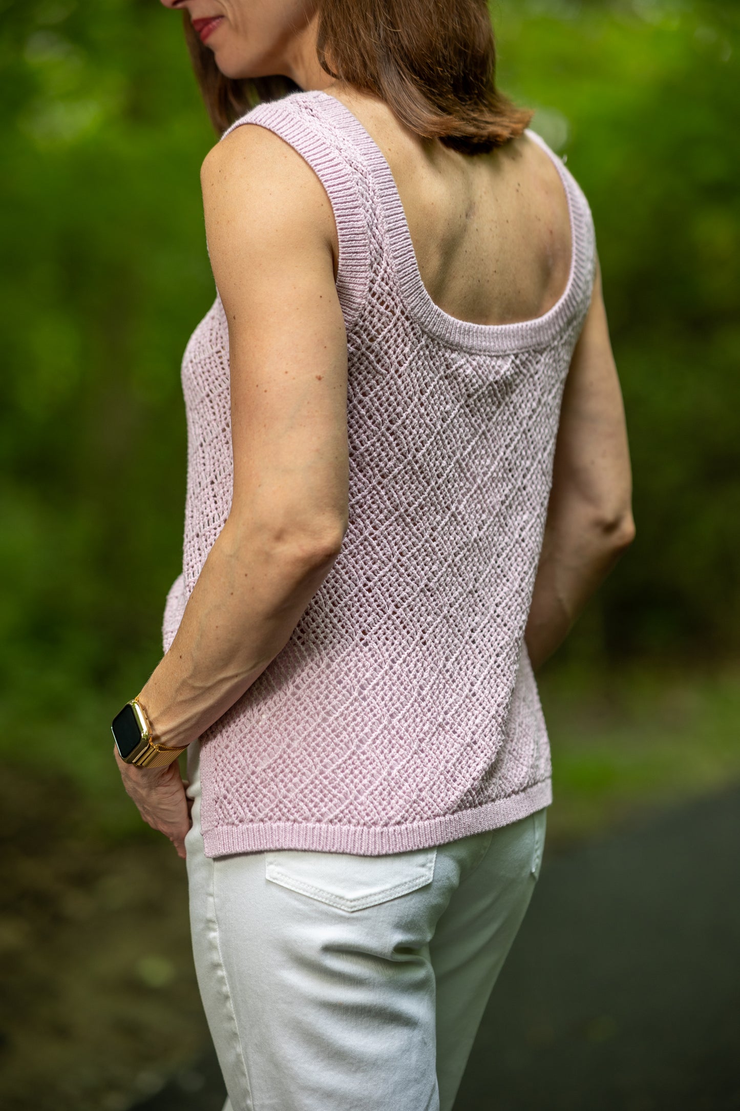 Aruba Lavender Crochet Knit Top
