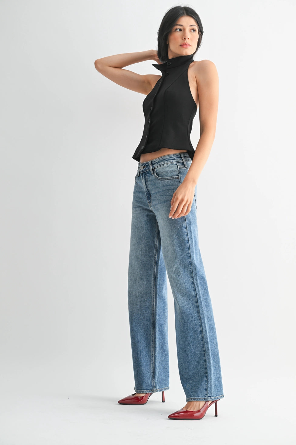 medium color jeans straight leg by JBD