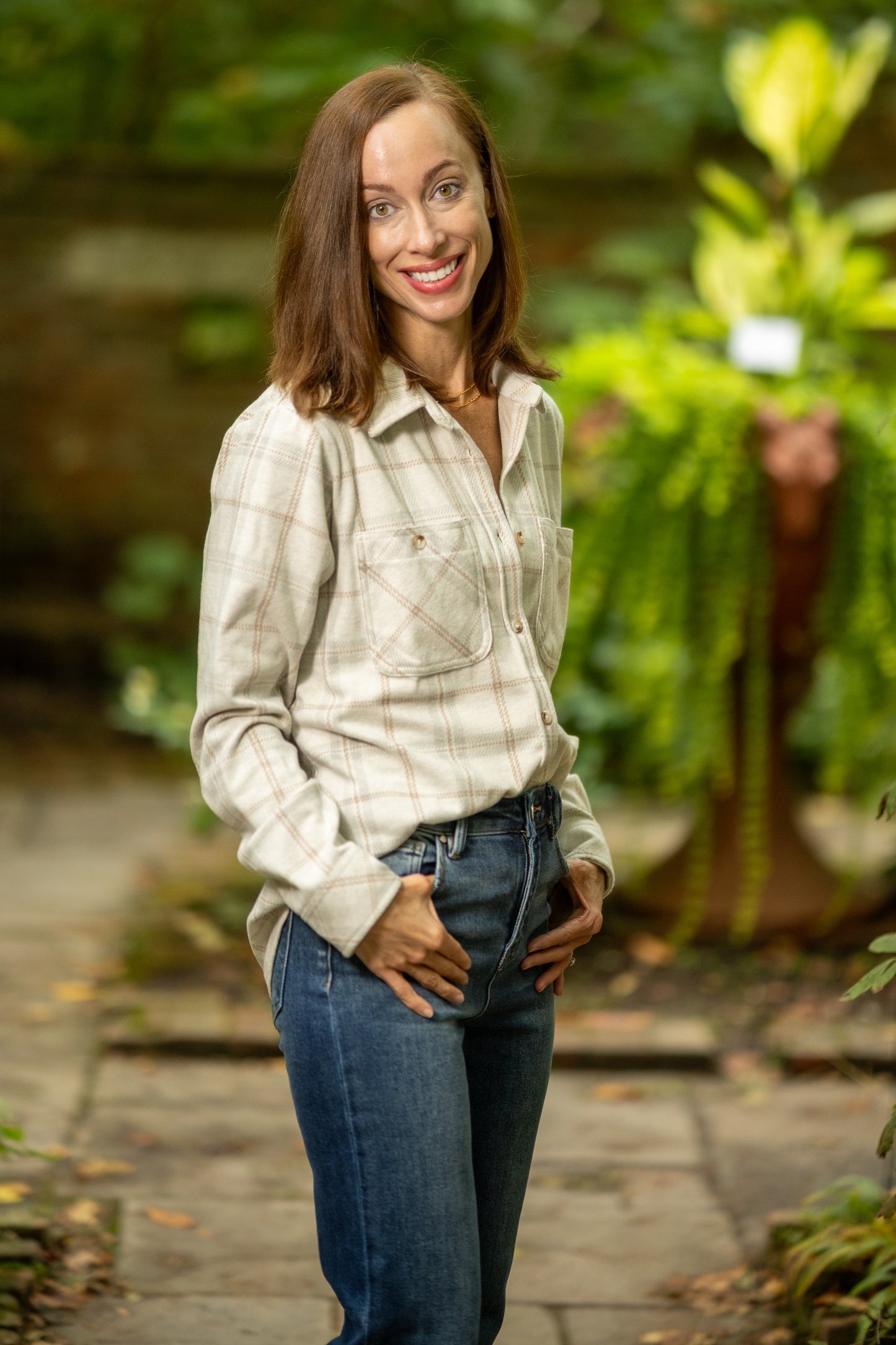 Plaid Flannel Button-Up Shirt