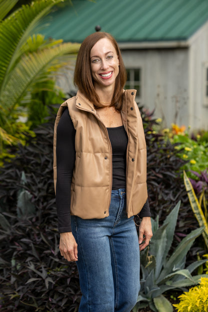 Tan Leather Vest