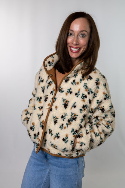 Autumn Floral Fleece Jacket