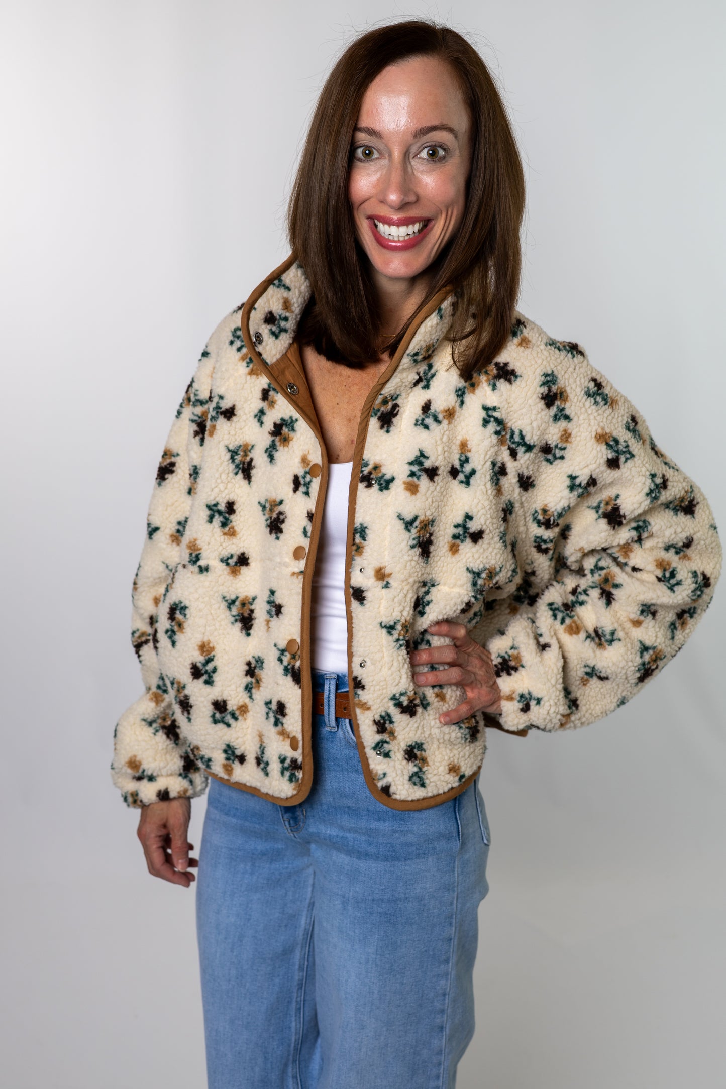 Autumn Floral Fleece Jacket