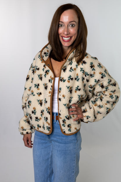 Autumn Floral Fleece Jacket