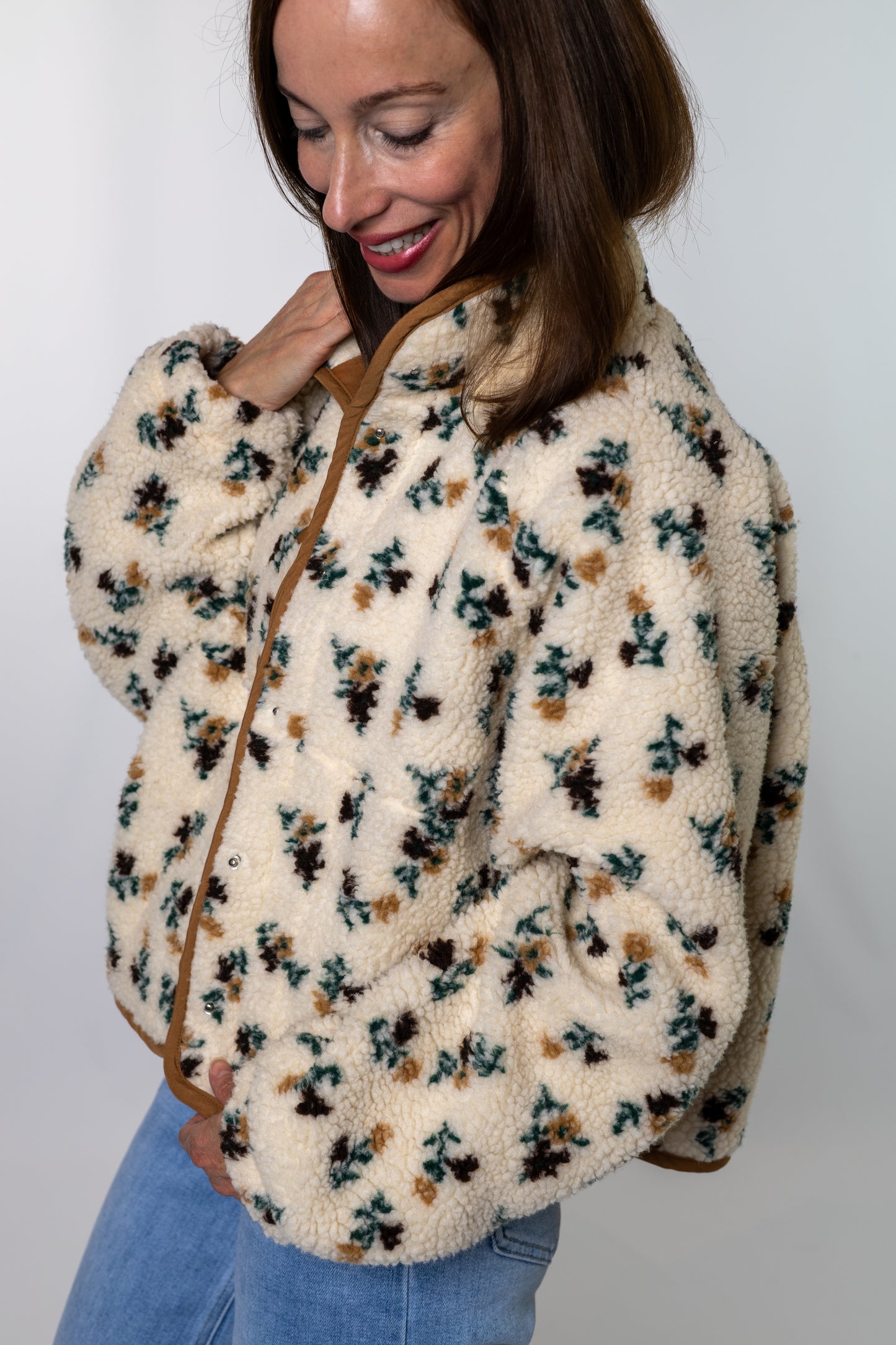 Autumn Floral Fleece Jacket