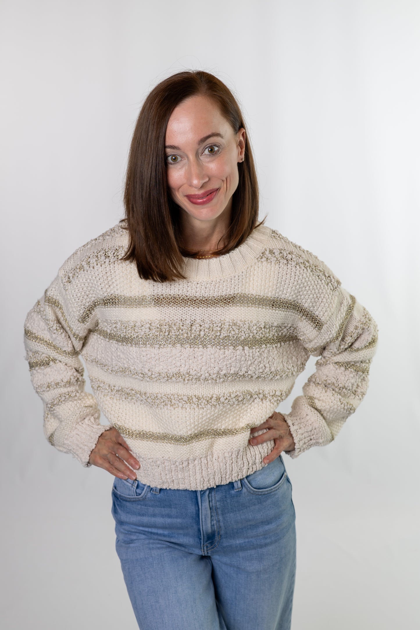 Starlight Striped Boucle Sweater