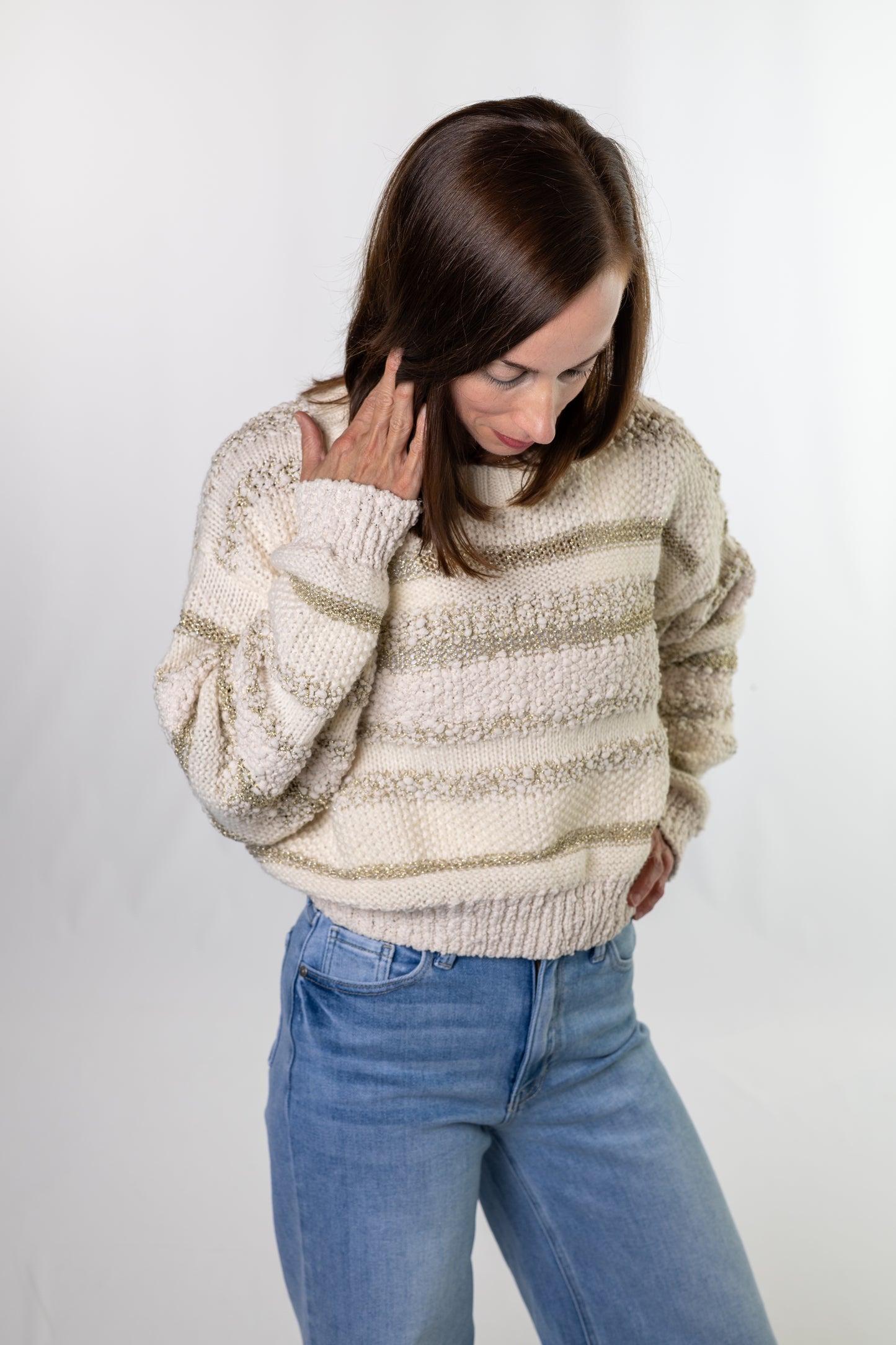 Starlight Striped Boucle Sweater