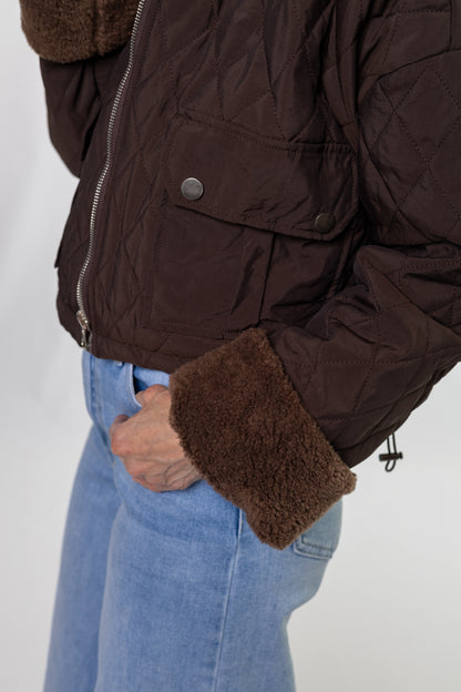 Ashton Quilted Reversible Jacket – Chocolate Brown