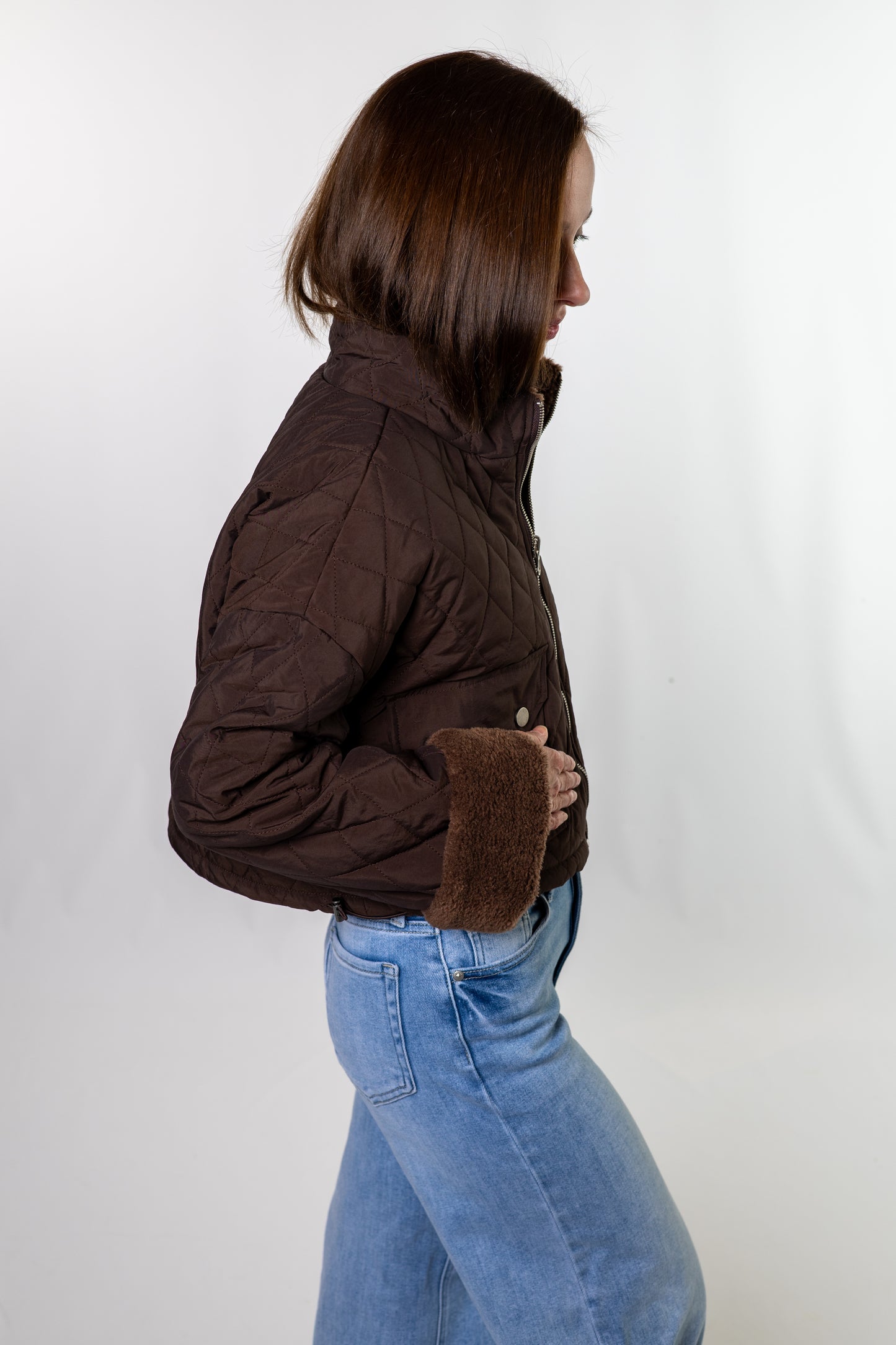 Ashton Quilted Reversible Jacket – Chocolate Brown