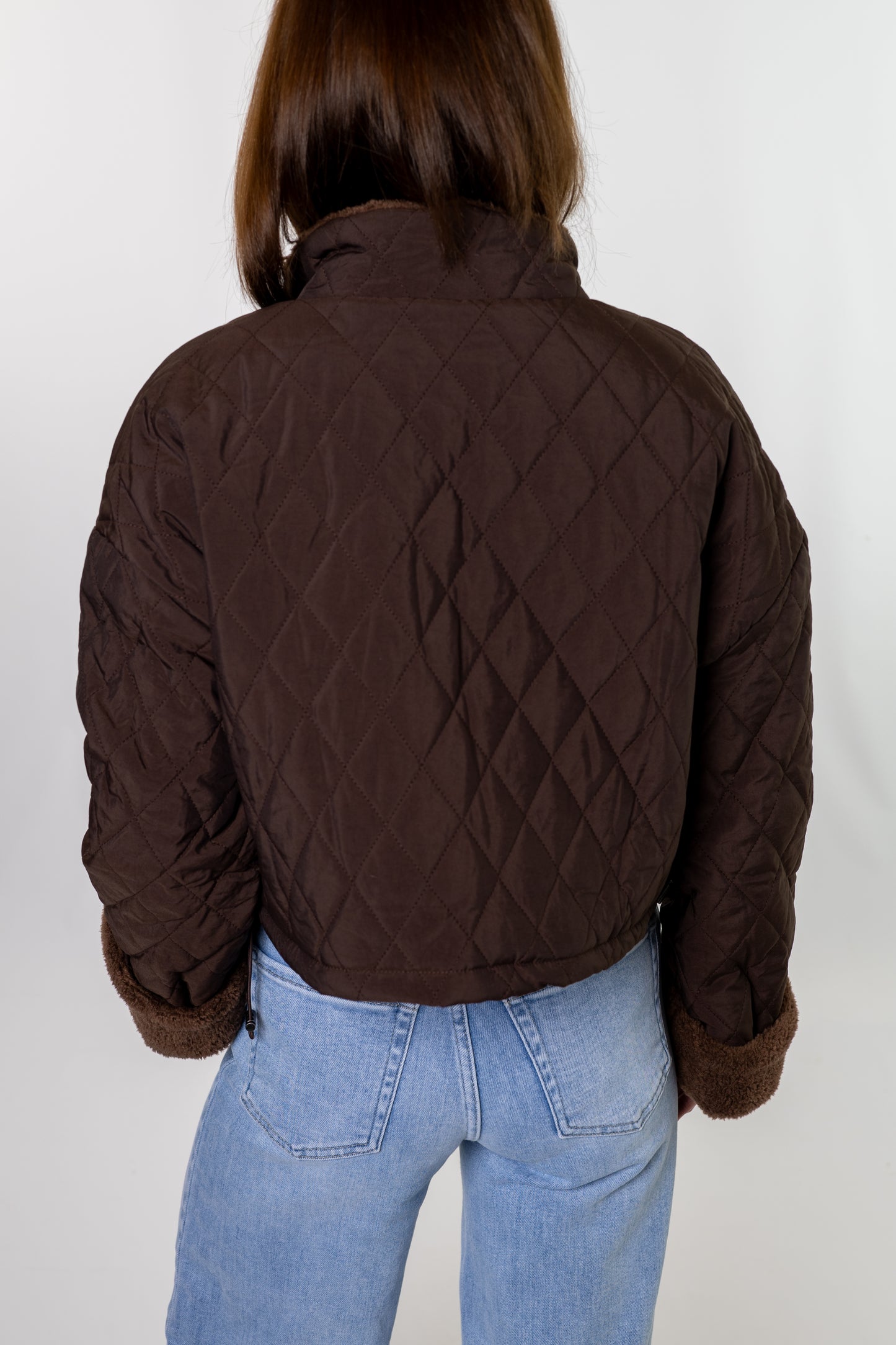 Ashton Quilted Reversible Jacket – Chocolate Brown