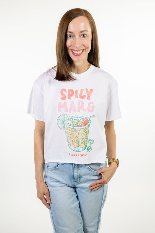 Spicy Margita Vintage Graphic Crop Tee