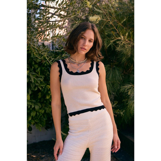 Ava Scallop Knit Tank