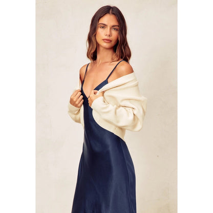 Ecru Cropped Shrug Cardigan