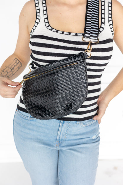 Black Westlyn Woven Bum Bag