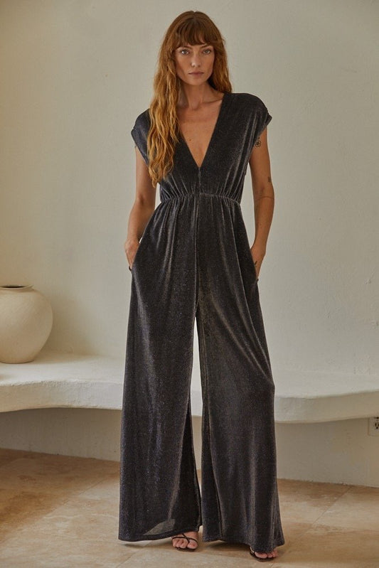 Luxe Plunged V-Neck Jumpsuit