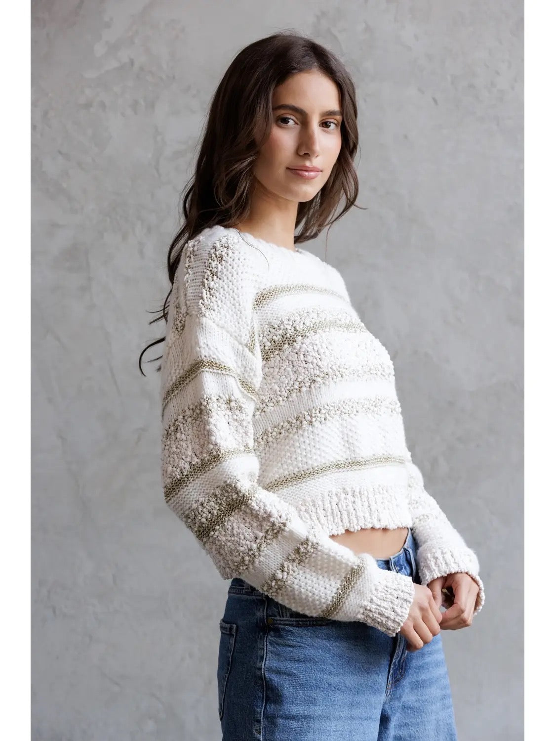 Starlight Striped Boucle Sweater