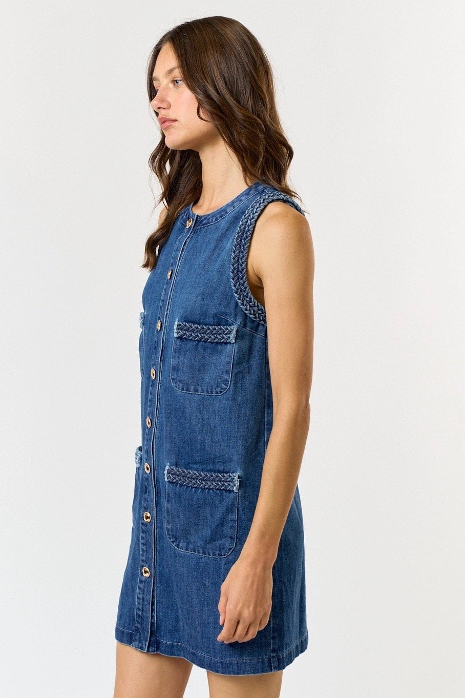 Harper Braided Denim Dress