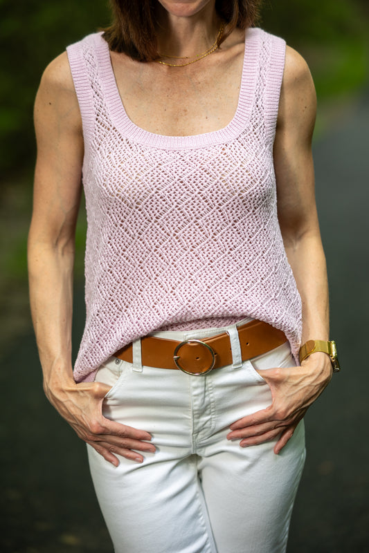 Aruba Lavender Crochet Knit Top