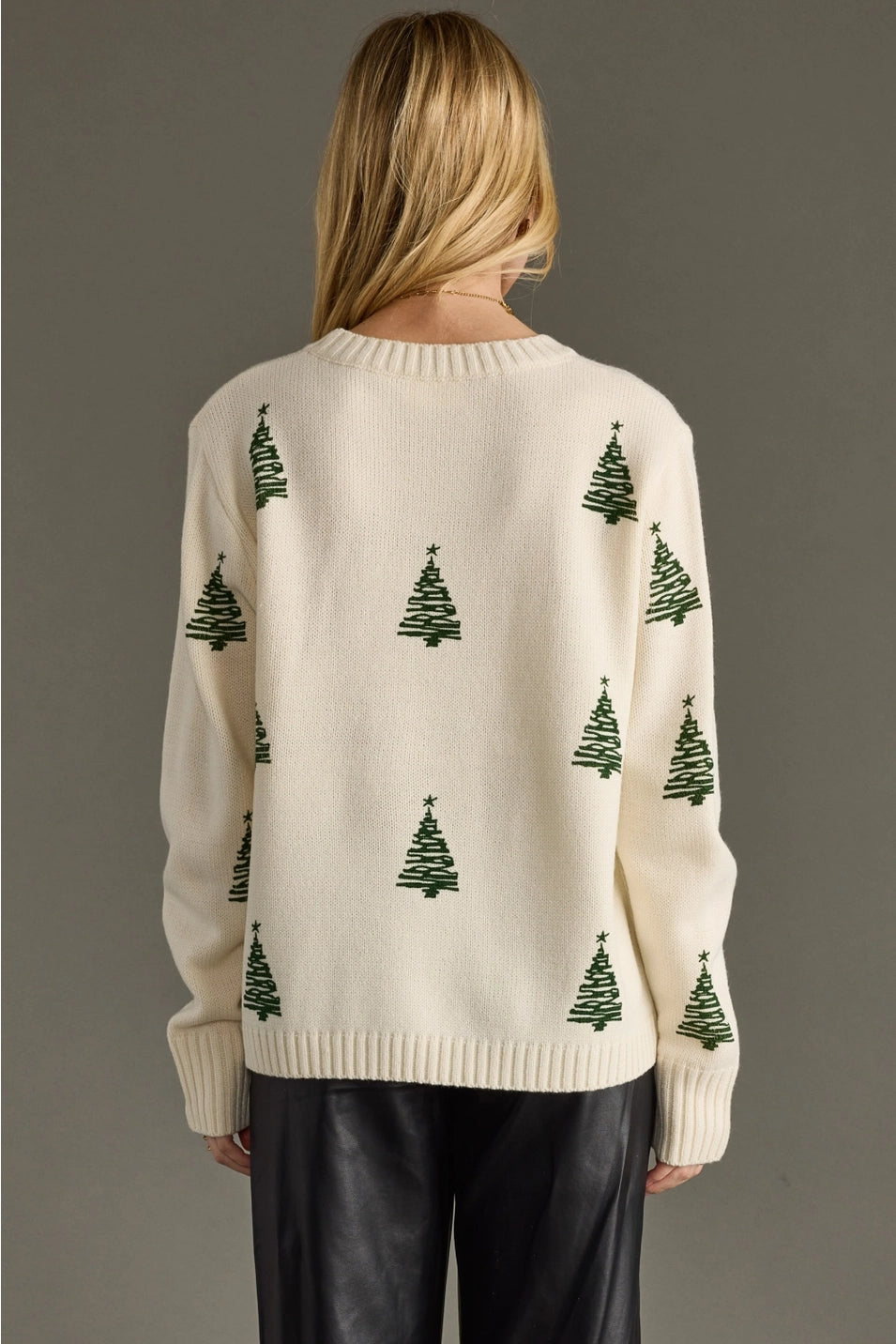 Ivory Christmas Tree Sweater