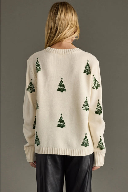 Ivory Christmas Tree Sweater